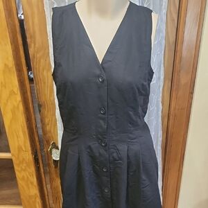 Black Button Down Dress From Loft